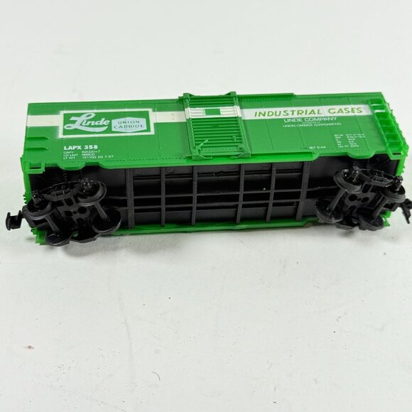 HO Scale Freight Train Cars Vintage Linde Boxcar & Ponderosa Lumber Flatcar - Picture 9 of 15